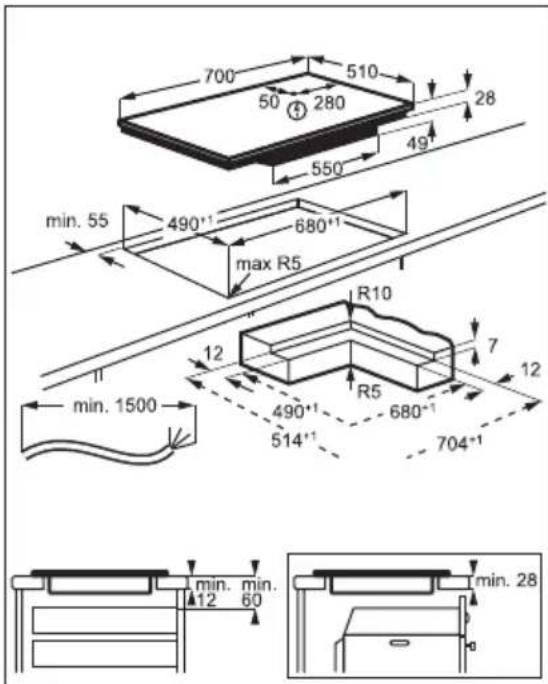 700 510 28 50 280 49 550 min. 55 490°¹ 680°¹ max R5 R10 12 7 12 min. 1500 490°¹ 680°¹ 514°¹ 704°¹ min. min. 12 60 min. 28
