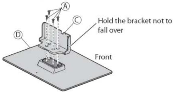 PANASONIC Viera TX-L32E30 - Assembling the pedestal - 1