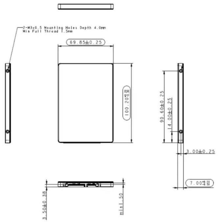 Apacer AS350 Panther - 7mm Type Dimensions - 1