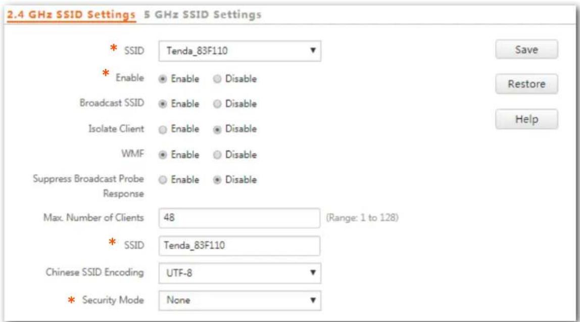 Tenda W9 - Modifying SSID Sengs - 1