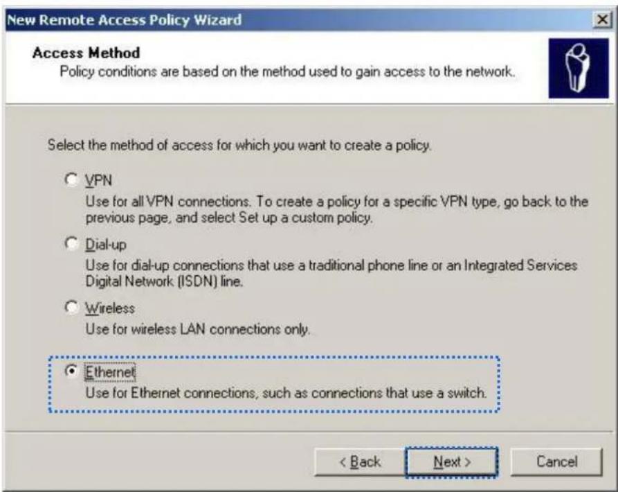 Tenda W9 - Select Ethernet and click Next. - 1