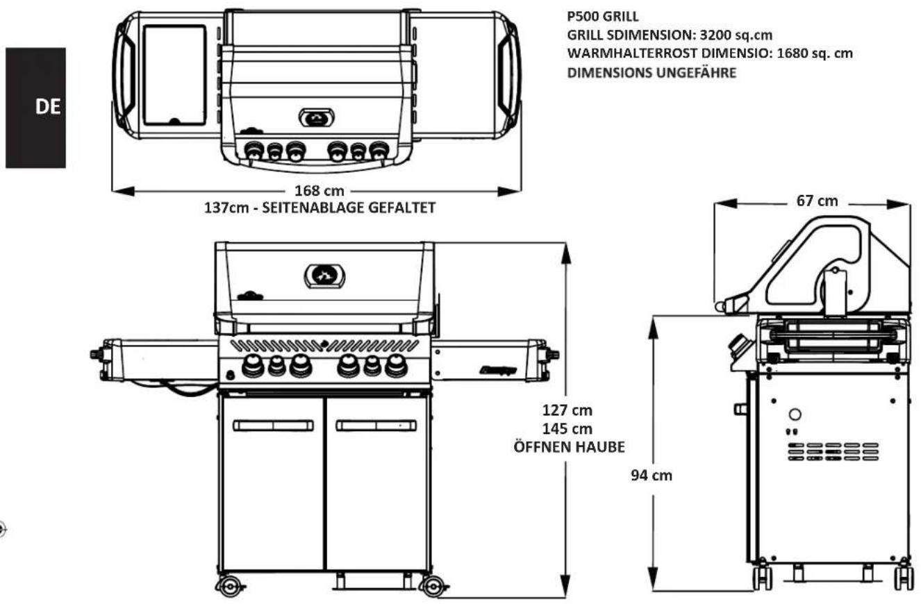 Napoleon Grills Prestige 500 - Vorsichtsmassnahmen - 1