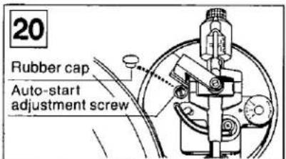 20 Rubber cap Auto-start adjustment screw