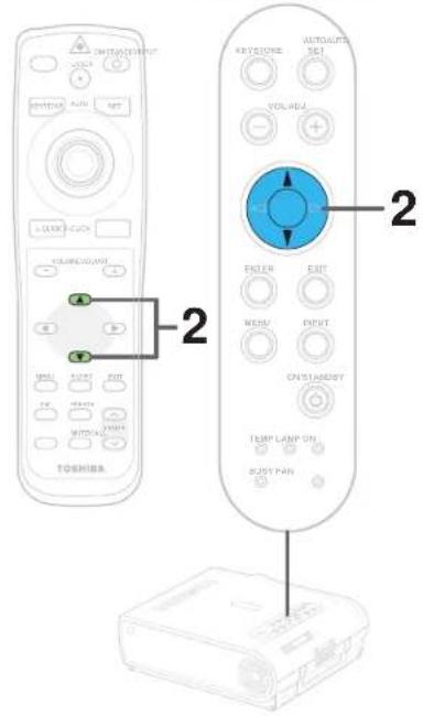 TOSHIBA TLP-X20U - QUICK MENU adjustments and settings (continued) - 2