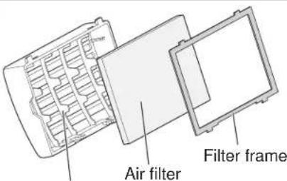 TOSHIBA TLP-X20U - Detach the air filter. - 2