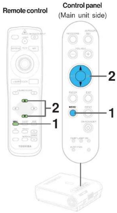 TOSHIBA TLP-X20U - FULL MENU adjustments and settings – Picture - 2