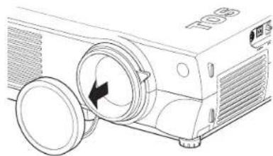 TOSHIBA TLP-X20U - Take off the lens cover. - 1