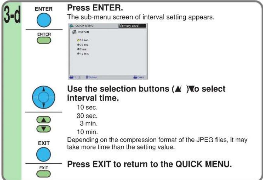 TOSHIBA TLP-X20U - QUICK MENU adjustments and settings (continued) - 3