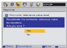 TOSHIBA TLP-X20U - FULL MENU settings – Keystone (continued) - 5