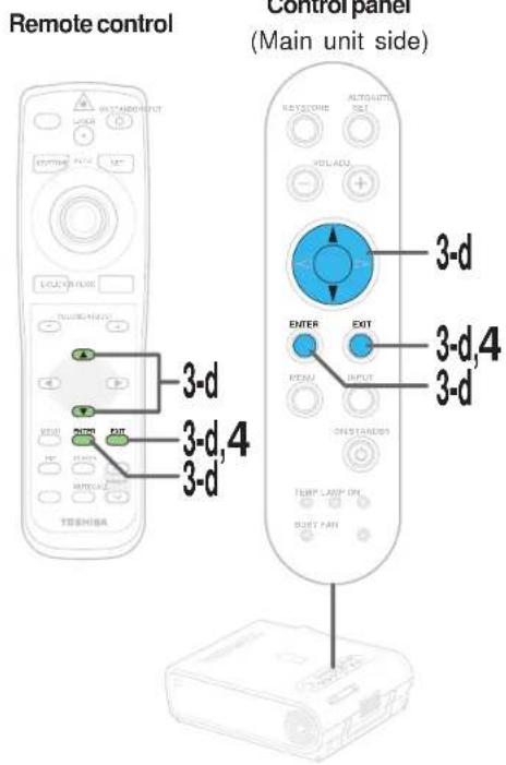 TOSHIBA TLP-X20U - QUICK MENU adjustments and settings (continued) - 2