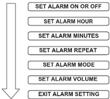 Tesco DCR1401B - SETTING THE ALARMS: - 1