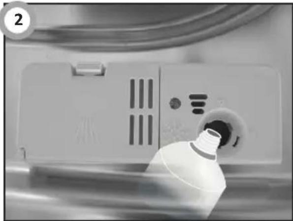 AMICA ZWM 428 WE - Add rinse aid to the dispenser and adjust setting - 1