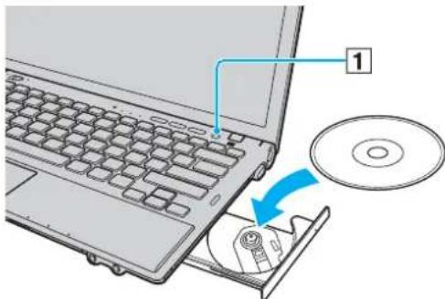 SONY Vaio VPCZ13A7E - Vložení disku - 1
