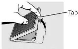 SHARP XG-P20XE - Cleaning and replacing the bottom air filter - 2