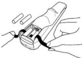 SHARP XG-P20XE - Inserting and removing the batteries - 3