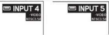 INPUT 4 -VIDEO NTSC3.58 INPUT 5 -VIDEO NTSC3.58
