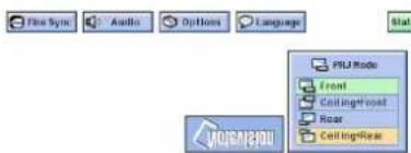 Fine Sync Audio Options Language Stat PIJ Mode Front Ceiling front Roar Ceiling rear