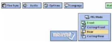 Fine Sync Audio Options Language State PR/Mode Front Ceiling-Front Roar Ceiling-Rear mia.vetout