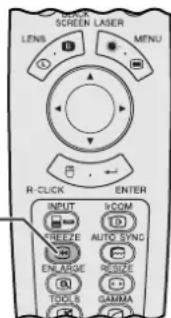 SCREEN LASER LENS MENU R-CLICK ENTER INPUT HCOM FREEZ AUTO SYNC ENLARGE RESET TOOLS GAMMA