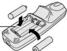 SHARP XG-NV6XE - Inserting the batteries - 2