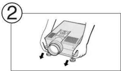 SHARP XG-NV6XE - Using the Adjustment Feet - 2