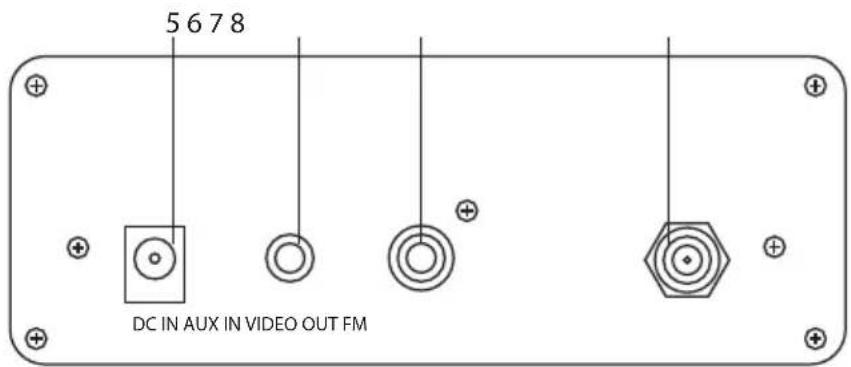 5678 DC IN AUX IN VIDEO OUT FM