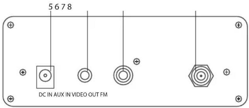 5678 DC IN AUX IN VIDEO OUT FM