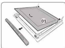 SAMSUNG NV75K5541RB - Door glass - 2