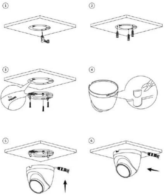 Dahua Technology Lite IPC-HDW2831T-AS-S2 - Cable going through the side cable tray - 1