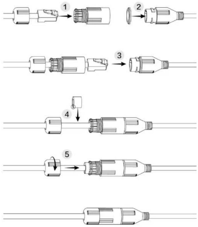 Dahua Technology Lite IPC-HDW2831T-AS-S2 - Installing Waterproof Connector (Optional) - 1
