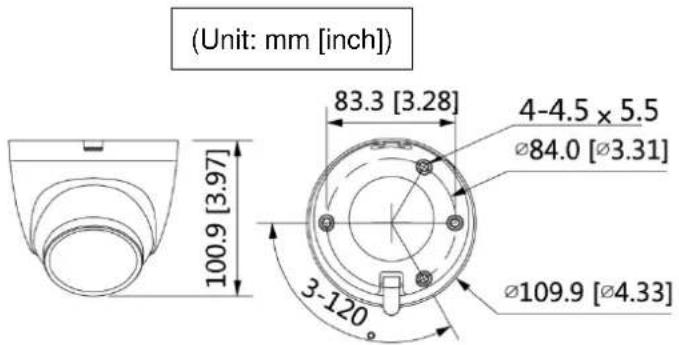 Dahua Technology Lite IPC-HDW2831T-AS-S2 - Dimension 3.2 - 2