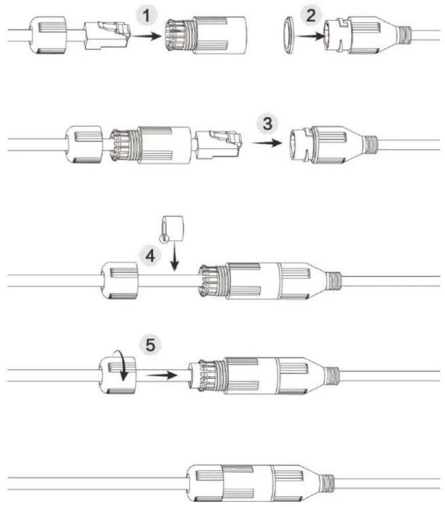 Dahua Technology Lite IPC-HFW2231S-S-S2 - Installing Waterproof Connector (Optional) - 2