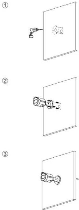 Dahua Technology Lite IPC-HFW2231S-S-S2 - Cable going through the mounting surface - 1