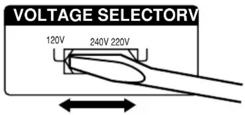 SONY STR-DE995 - Setting the voltage selector - 1