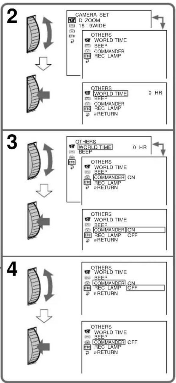 SONY CCD-TR716 - Changing the mode settings - 2