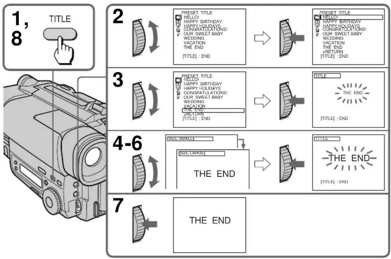 SONY CCD-TR716 - Superimposing titles - 1