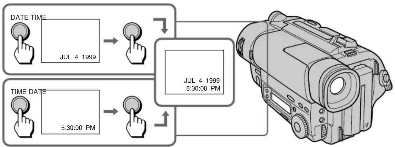 SONY CCD-TR716 - Recording with the date/time - 1