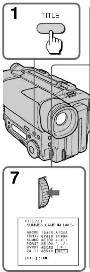 SONY CCD-TR716 - Making your own titles - 1