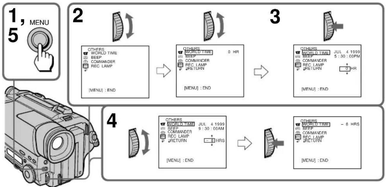 SONY CCD-TR716 - Simple setting of clock by time difference - 1