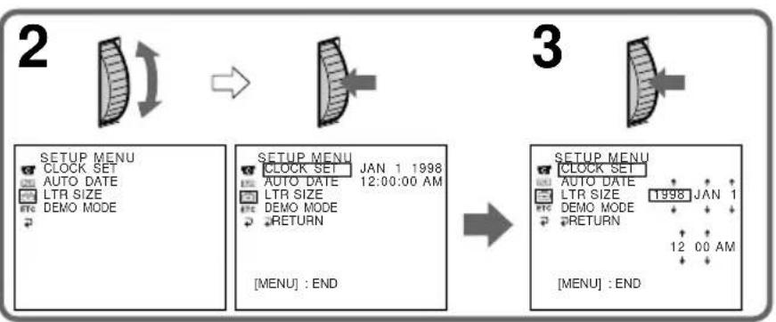 SONY CCD-TR716 - Resetting the date and time - 2