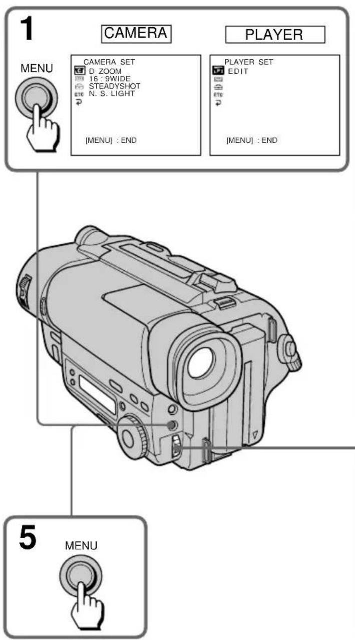 SONY CCD-TR716 - Changing the mode settings - 1