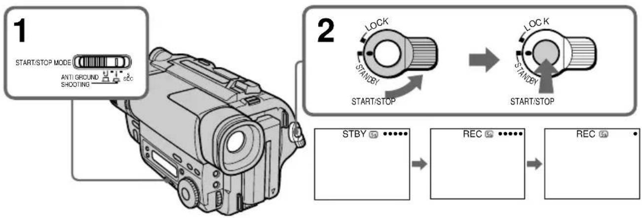 SONY CCD-TR716 - Selecting the START/STOP mode - 1