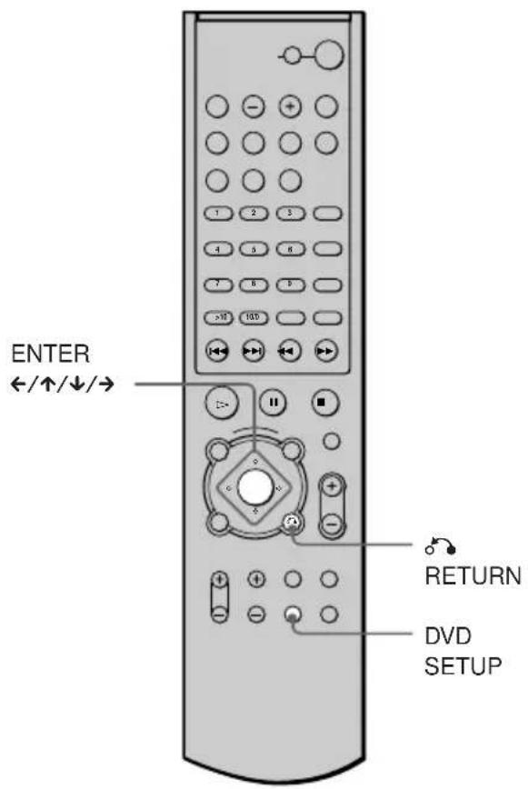 SONY AVD-K800P - Using the Setup Display - 2