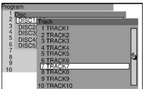 SONY AVD-K800P - Select the track you want to program. - 1