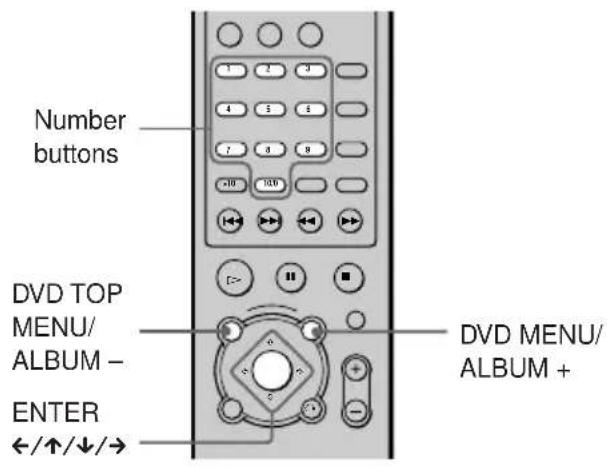 SONY AVD-K800P - Using the DVD's Menu - 2