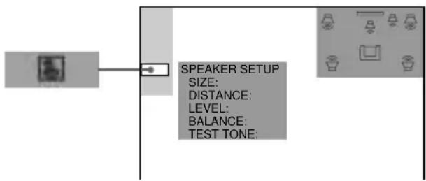 SONY AVD-K800P - Settings for the Speakers (SPEAKER SETUP) - 1