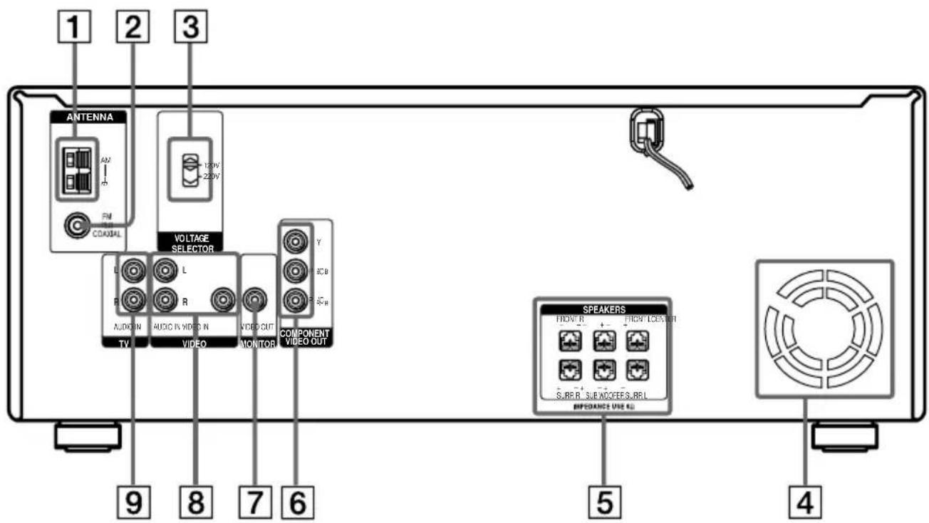 SONY AVD-K800P - Rear Panel - 1