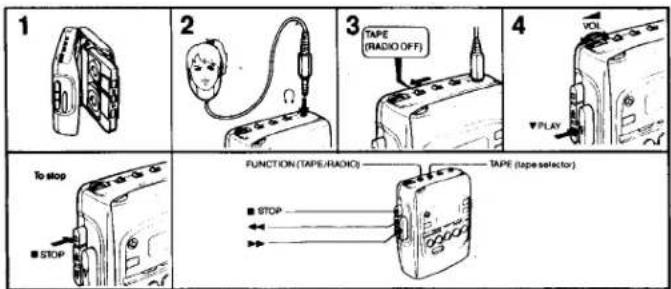 SONY Walkman WM-FX20 - How to Use the MODE Button - 6