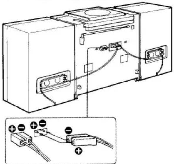 SONY CFD-455 - Attaching and Connecting Speakers - 2