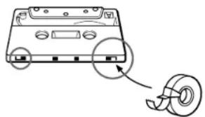 SONY TC-WE605S - To record on a tape with a missing record-protect tab - 1